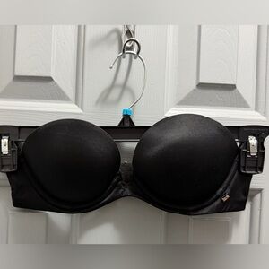 Victoria’s Secret Black Underwire Strapless Bra Size 32B *See Note/Description